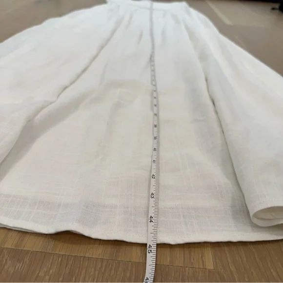 Petal & Pup Kayt Strapless Linen Blend Maxi Sundress White Bridal Bride Wedding - Picture 15 of 16